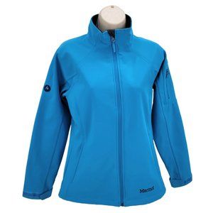 Marmot Gravity Jacket Womens Medium Blue Soft Shell Full Zip Outdoor Activewear